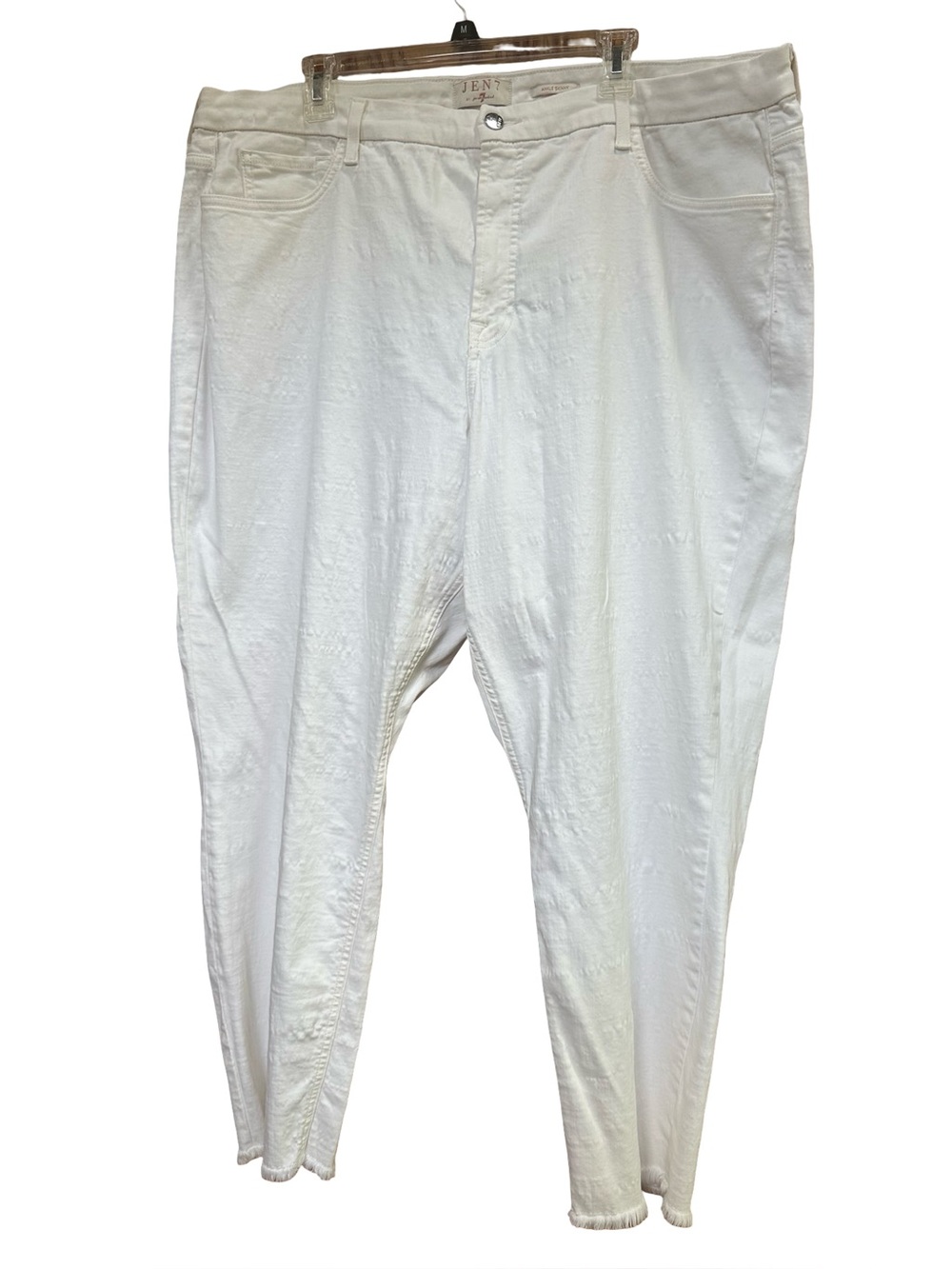 JEN7 by 7 For All Mankind women's stretchy white denim pants. Plus size 22